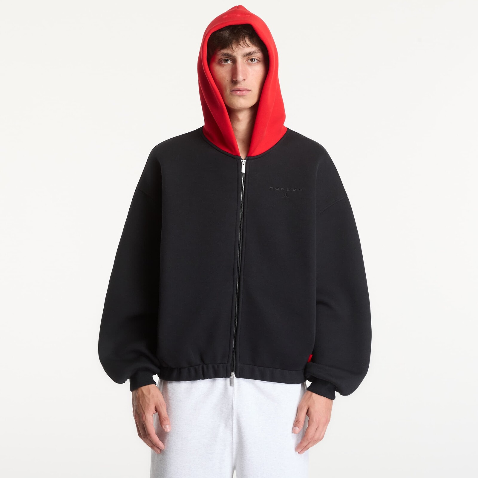 Mikina Jordan Flight Men's Pullover Hoodie Black/ University Red XL