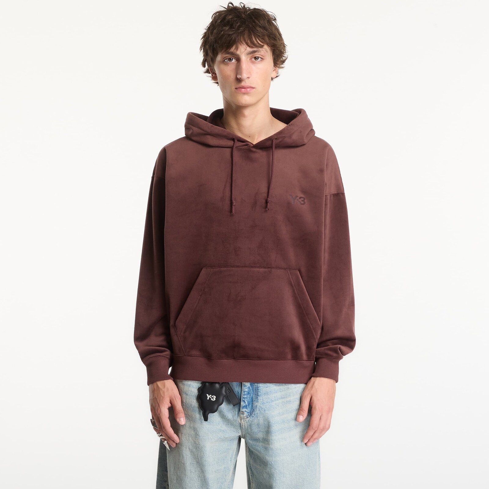 Mikina Y-3 Velvet Corduroy Hoodie UNISEX Night Red XL