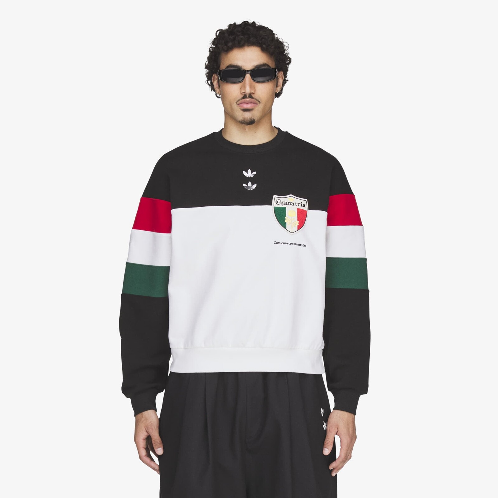 Mikina adidas x Willy Chavarria Fleece Crewneck Sweatshirt Black/ White M