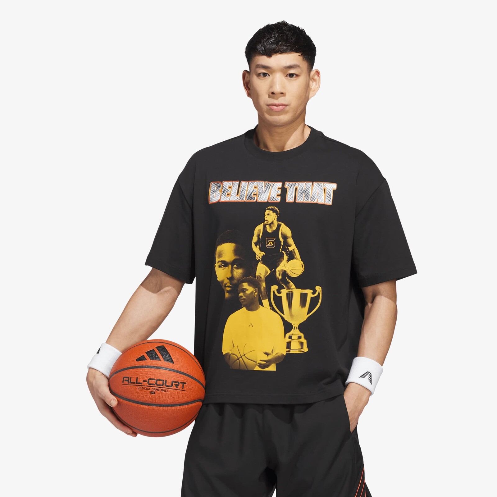 Tričko adidas Anthony Edwards Bling Tee Black XL