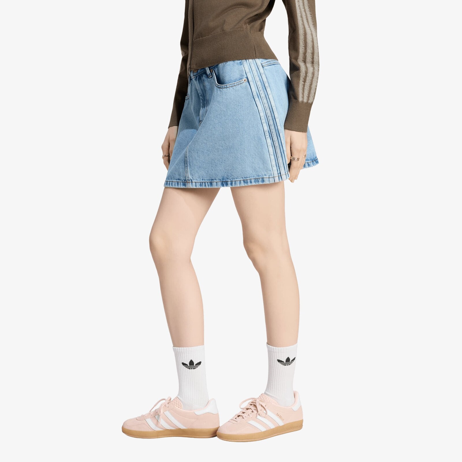 Sukňa adidas Mid Rise Denim Skirt Light Denim 4