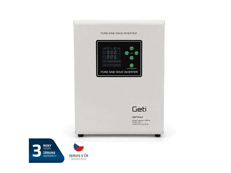 Záložný zdroj napájania GETI GEP701LF sínus 700W s montážou na stenu (1000VA)