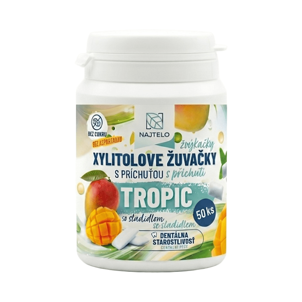 NAJTELO Žuvačky s xylitolom bez aspartámu tropic 75 g