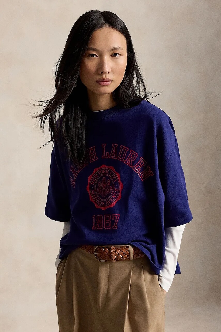 Polo Ralph Lauren oversize tričko dámske bavlnené