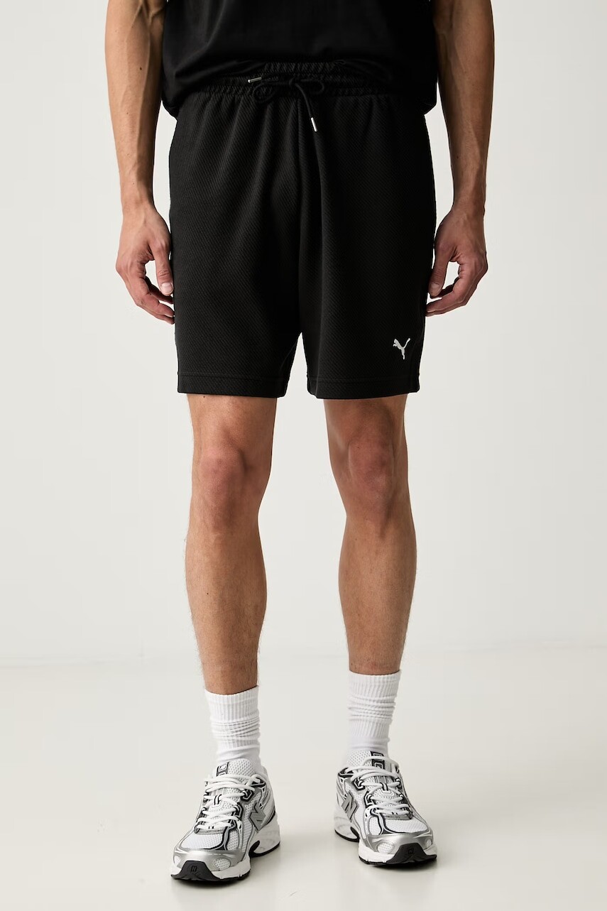 Puma teplákové šortky pánske s bavlnou Essentials Elevated