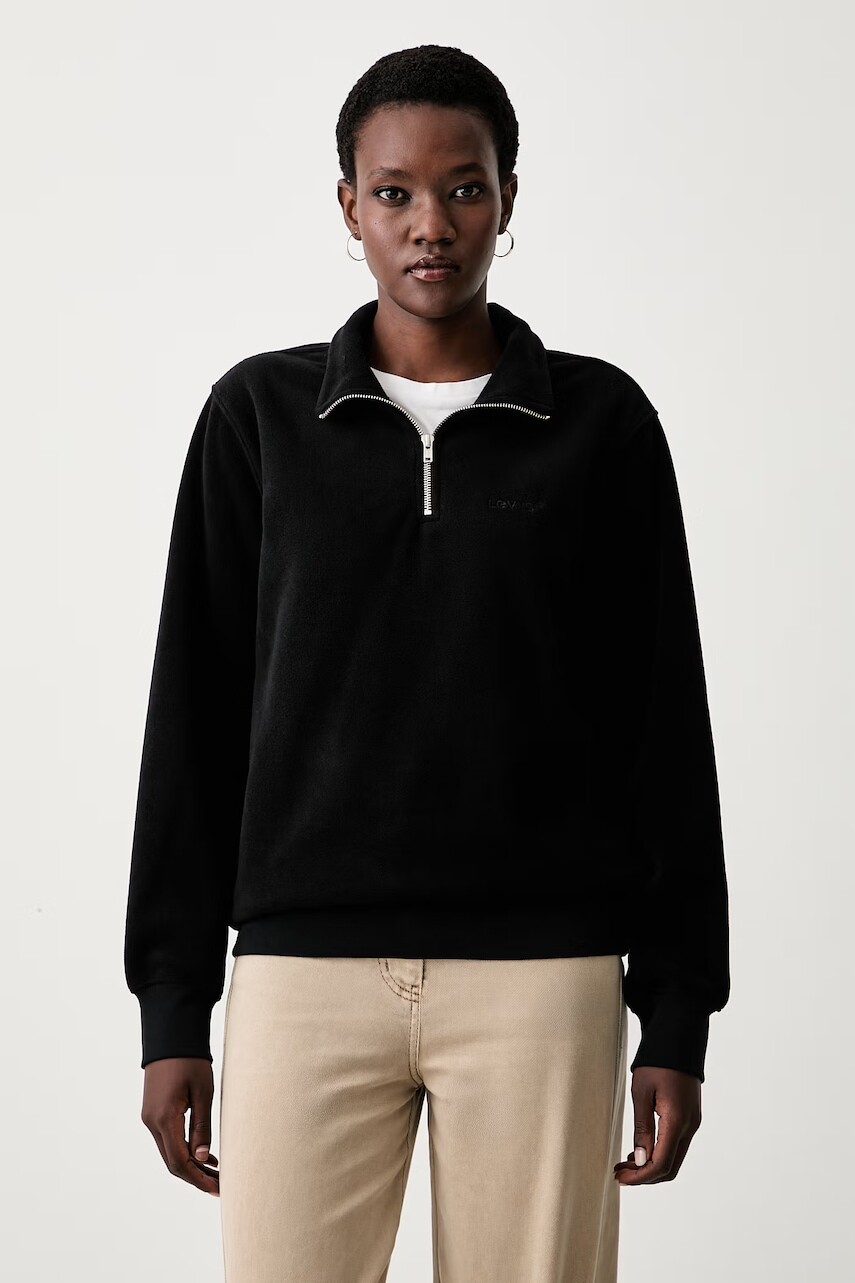 Levi's mikina flísová LSE_ORIGINAL HM 1/4 ZIP