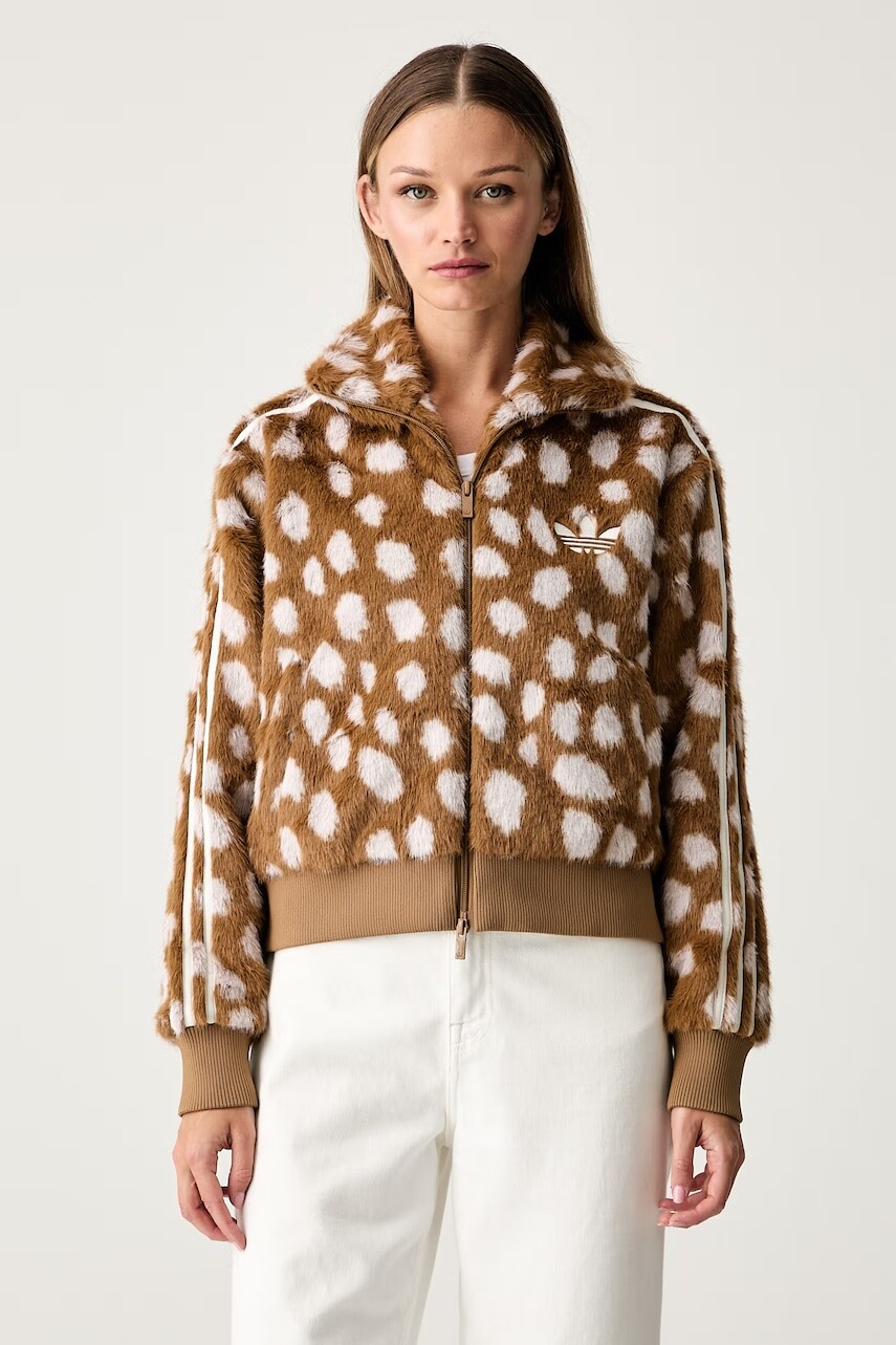 adidas Originals krátka bunda dámska Animal Print Firebird