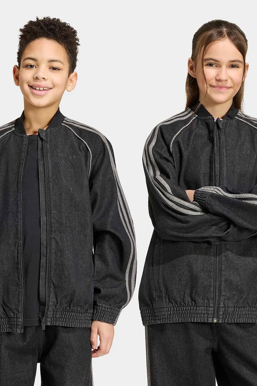 adidas Originals džínsová bunda detská bavlnená