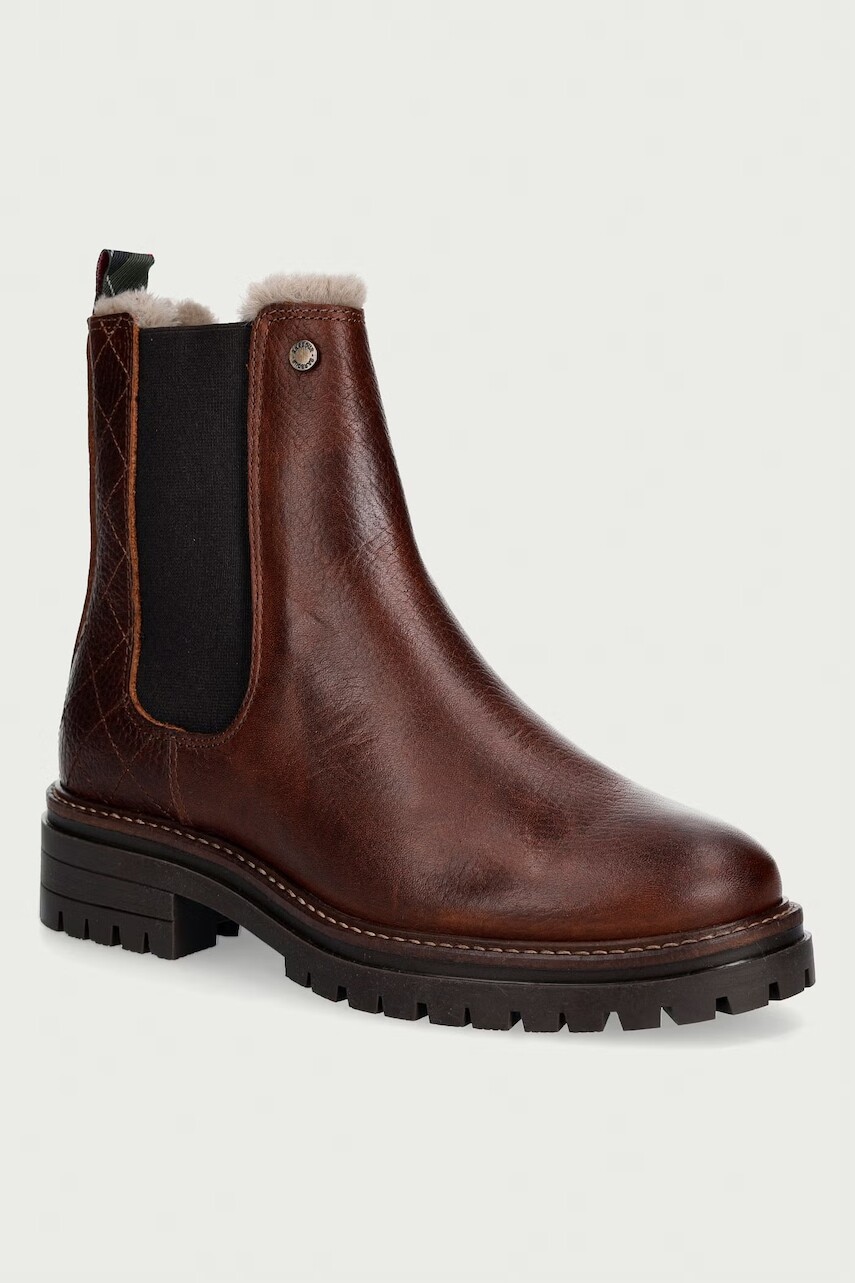 Barbour chelsea čižmy na plochom podpätku dámske kožené Evie
