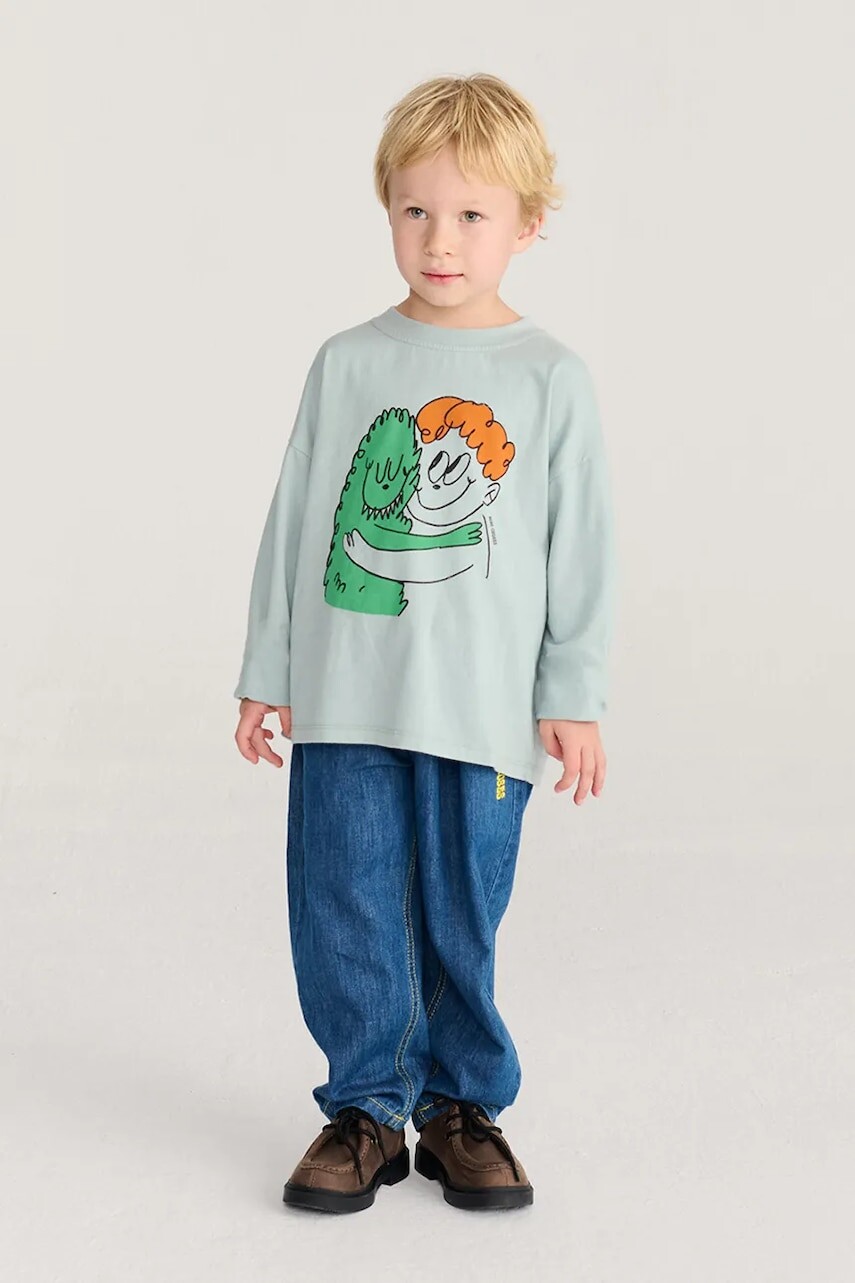Bobo Choses tričko s dlhým rukávom detské bavlnené Hug Hairy Monster
