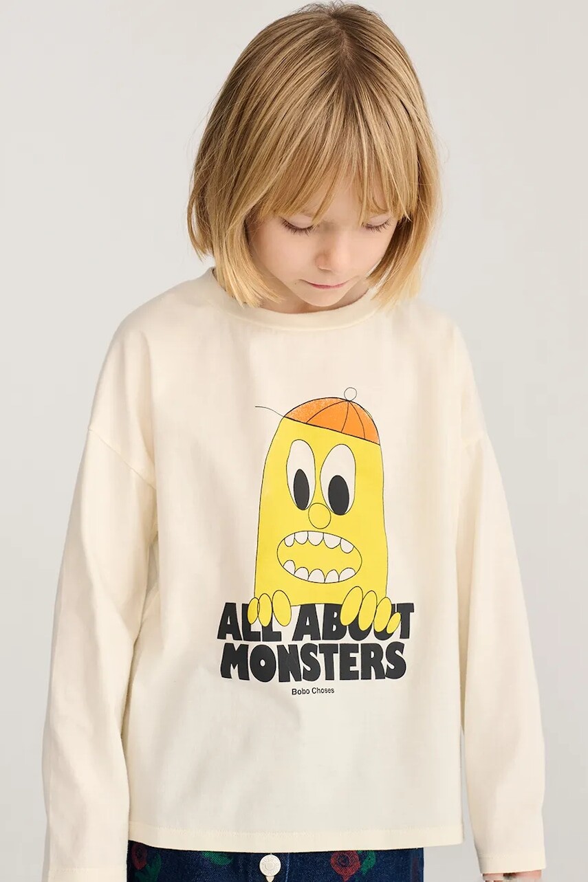 Bobo Choses tričko s dlhým rukávom detské bavlnené Bigtooth Lemon