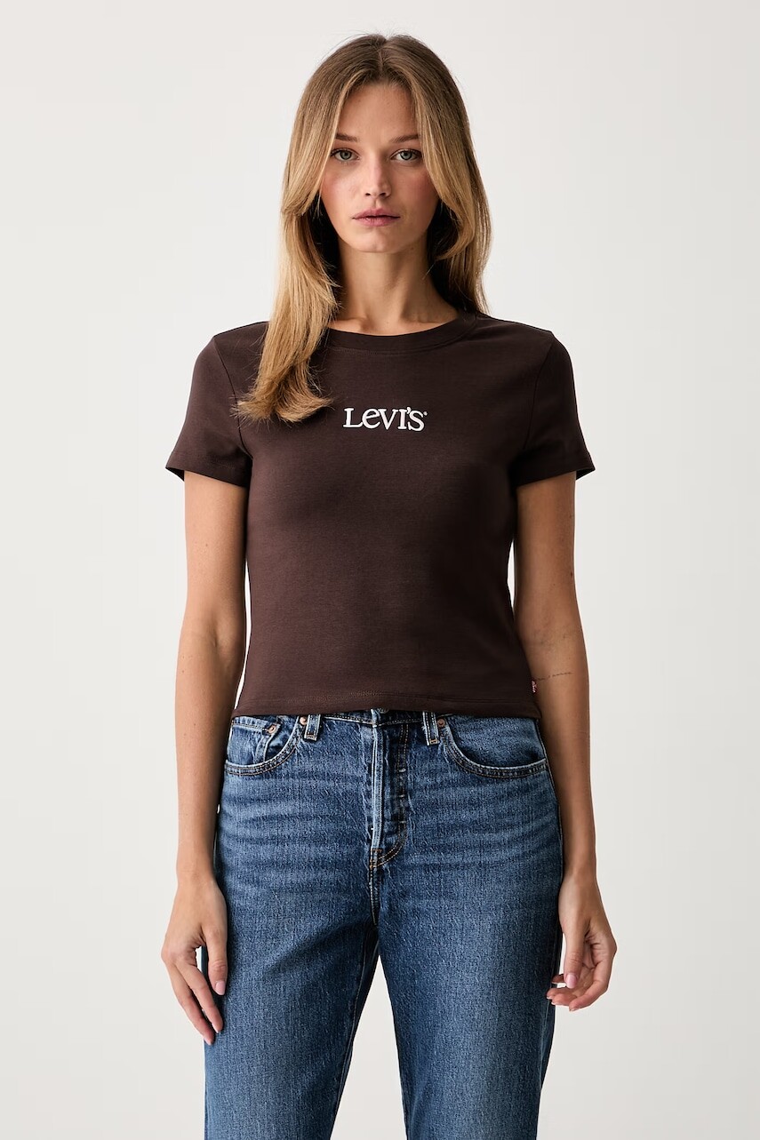 Levi's tričko dámske bavlnené s elastanom GR ESSENTIAL BABY