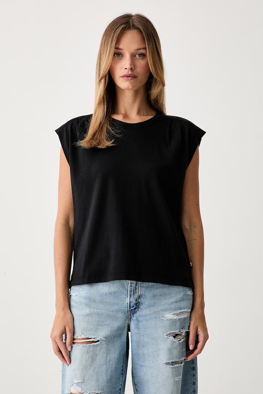 Levi's top dámsky bavlnený PLEATED MUSCLE TANK