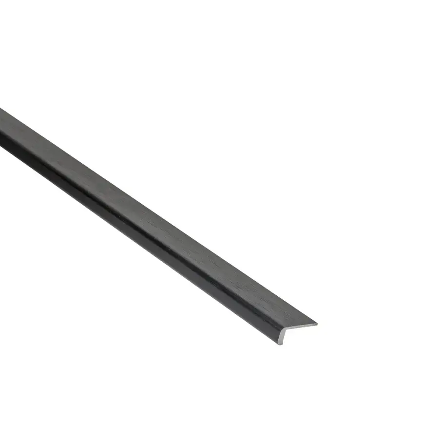 Profil hliník čierny brúsený ukončovací 6x18x1mm 1m