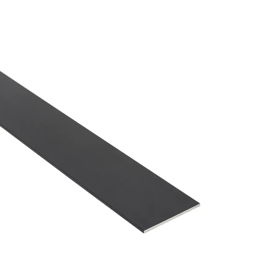 Profil plochý hliník čierny brúsený 40x2mm 1m