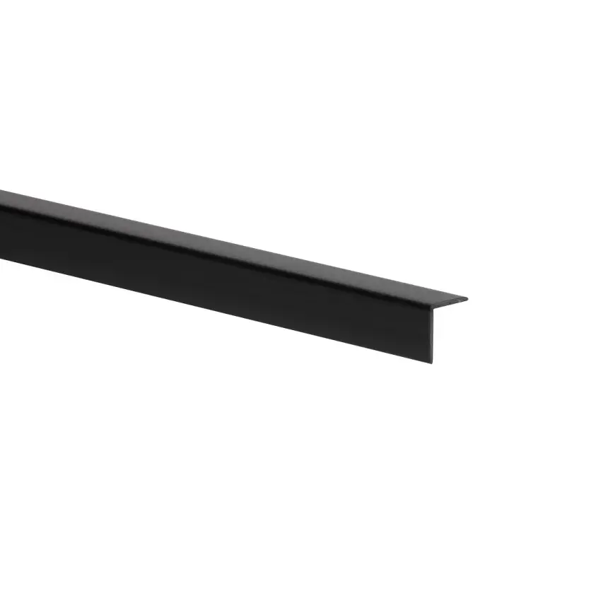 Profil uholníkový PCV čierny15x15x1.1mm 2.75m