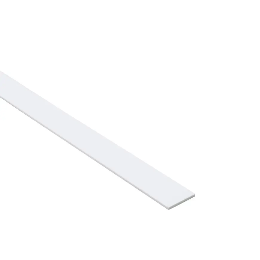 Profil plochý PCV biely 20x2mm 1m
