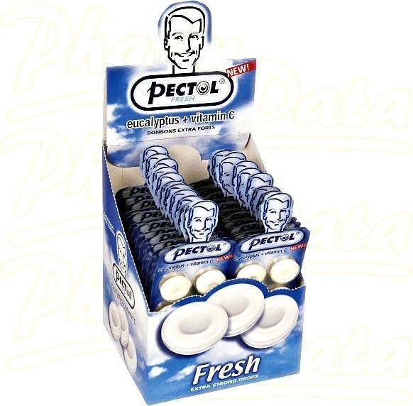 PECTOL eukalyptový drops bez cukru s vitamínom C 24 ks