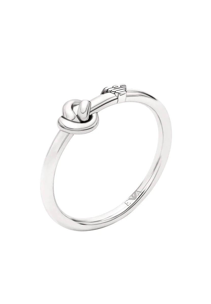 Emporio Armani Strieborný moderný prsteň Uzol Sentimental EG3644040 50 mm