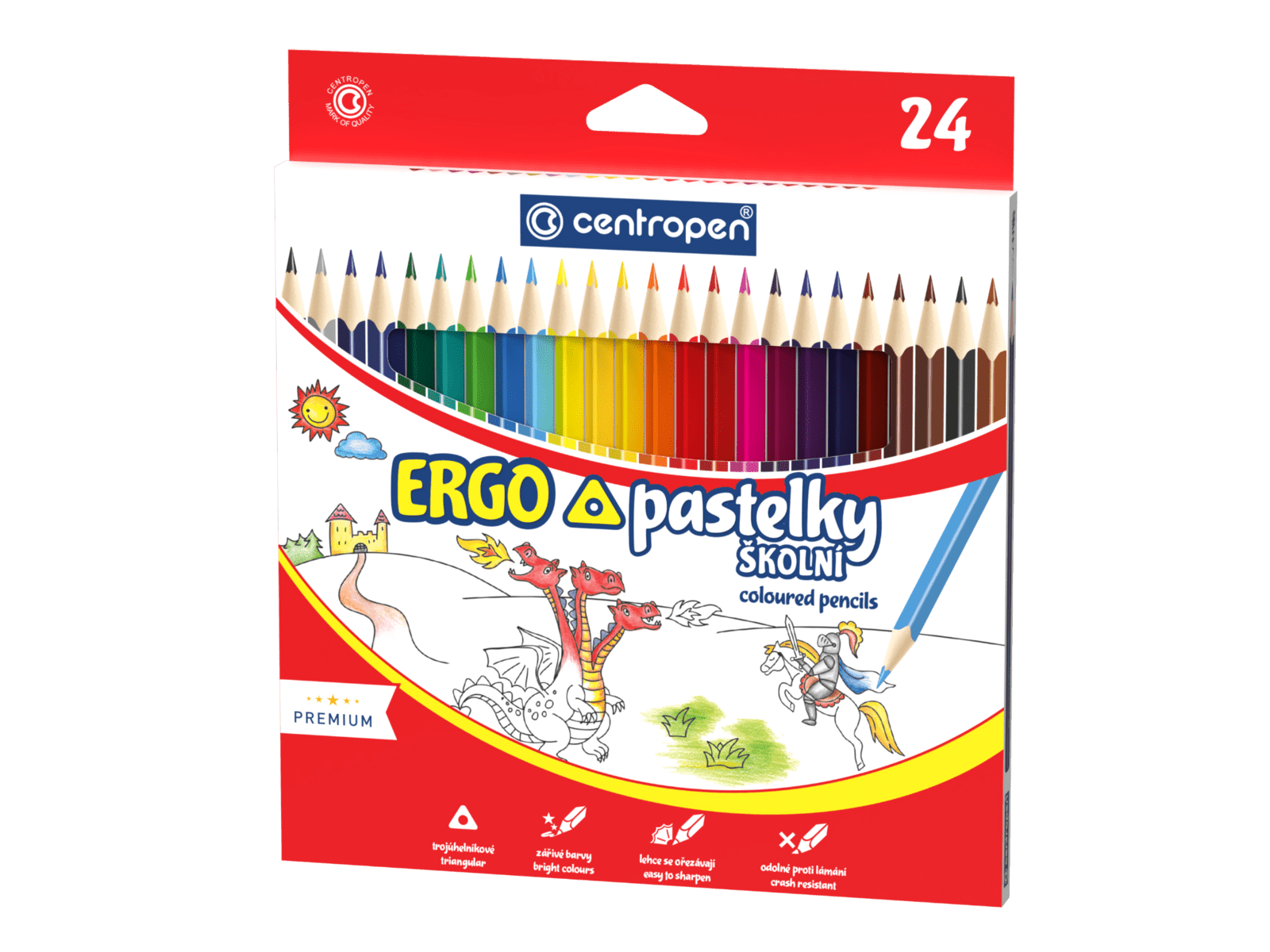 Pastelky trojhranné 24 farieb