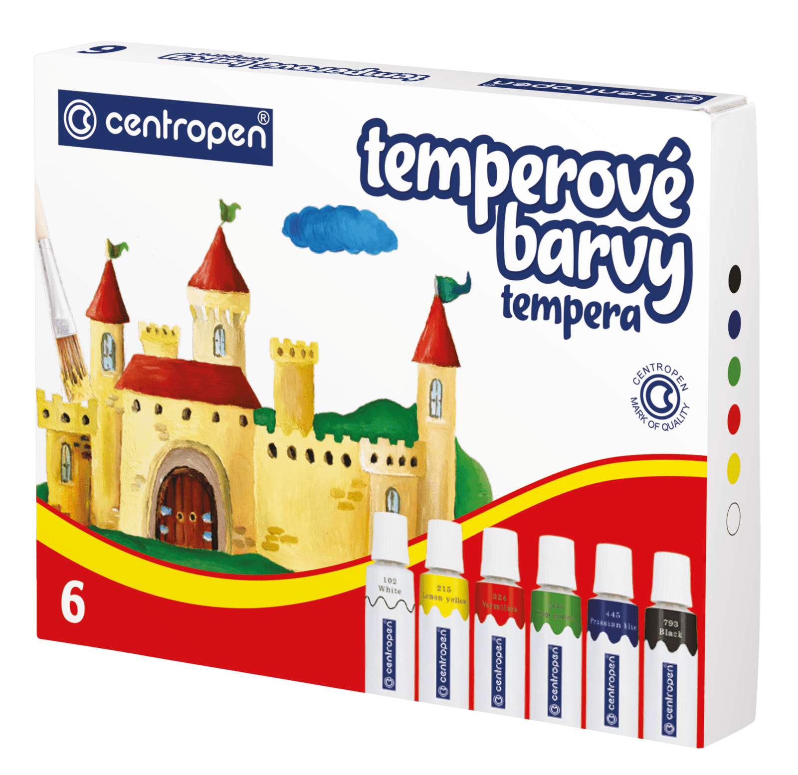 Temperové farby 6 farieb – 12 ml