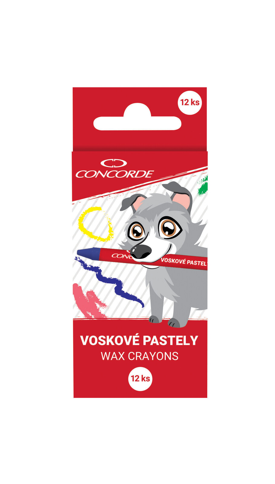 Voskovky Concorde guľaté 12 farieb