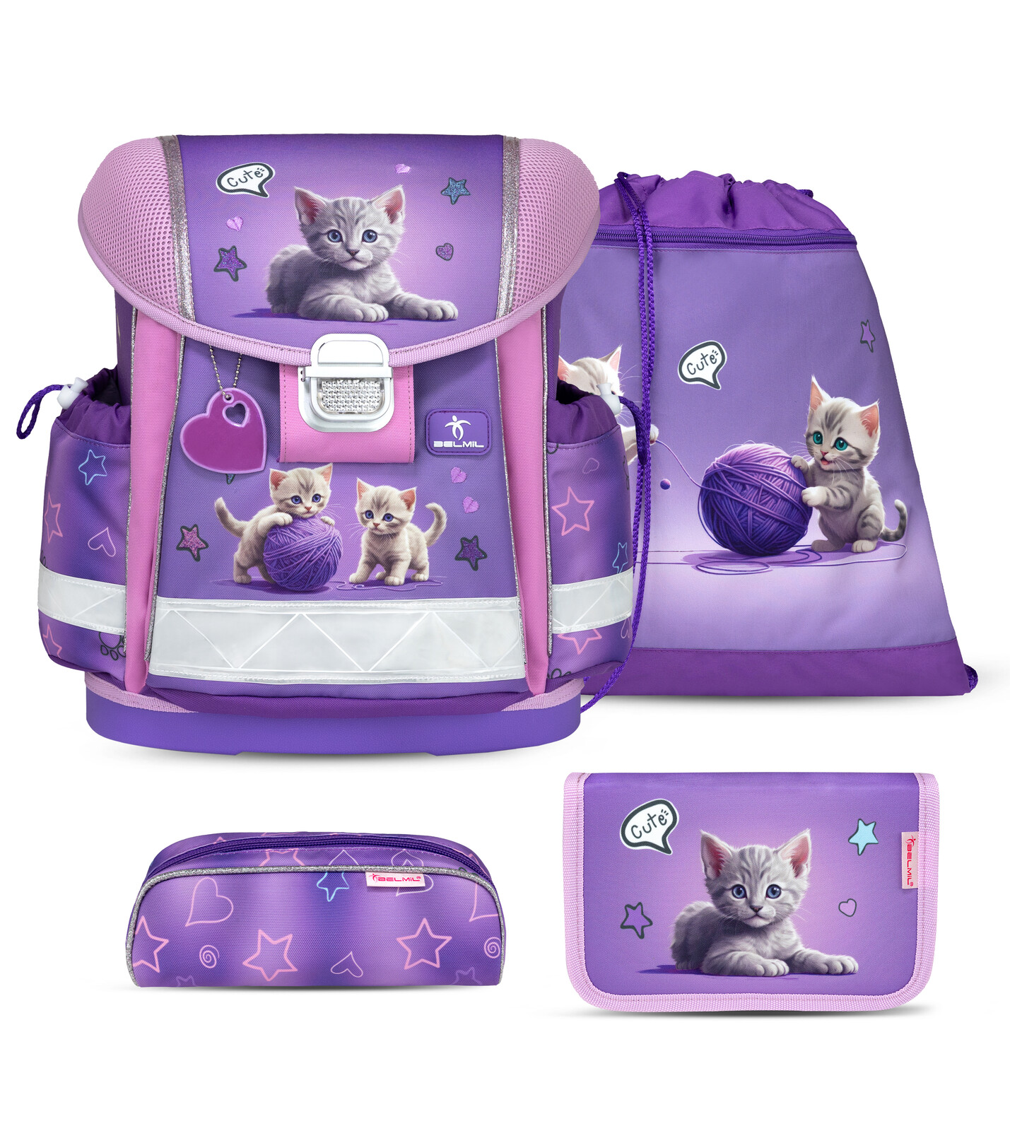 Školská taška dievčenská set - Little kittens