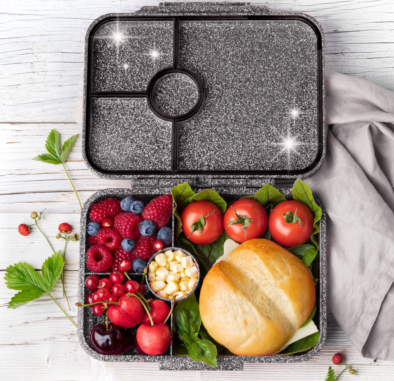 Desiatový box - Glamour - čierny