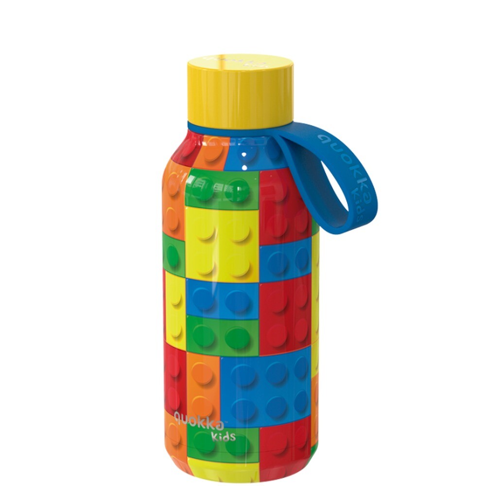 Detská nerezová termo fľaša Color bricks - 330ml