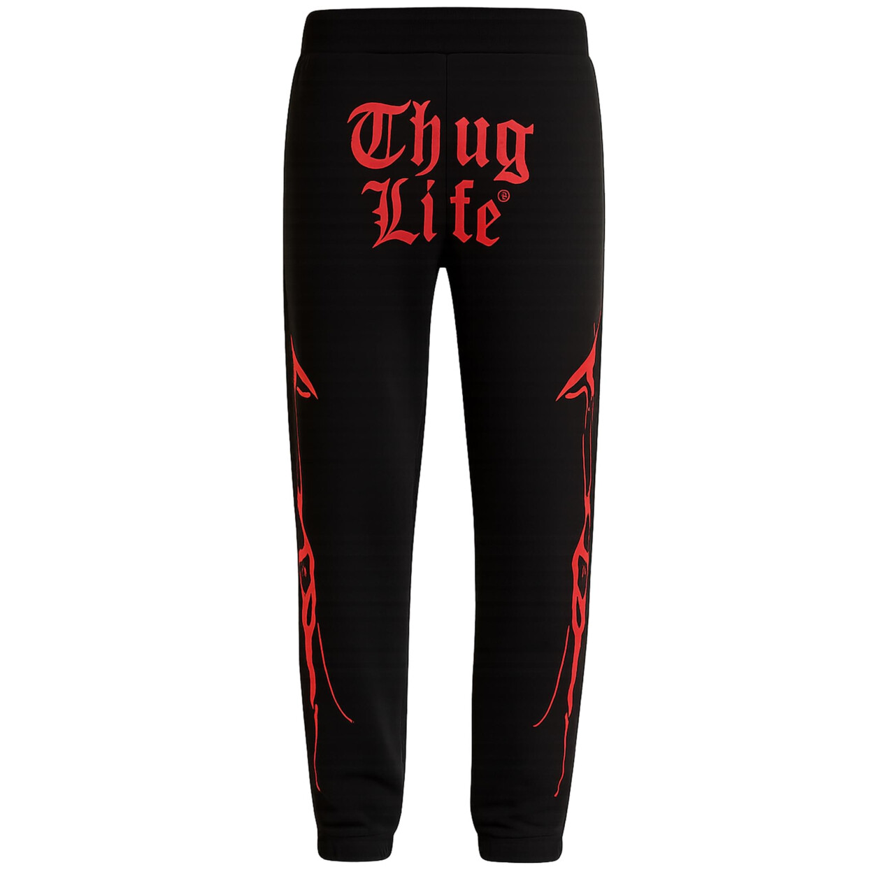 Nohavice športové Thug Life Ink Jogging - čierne-červené, XXL