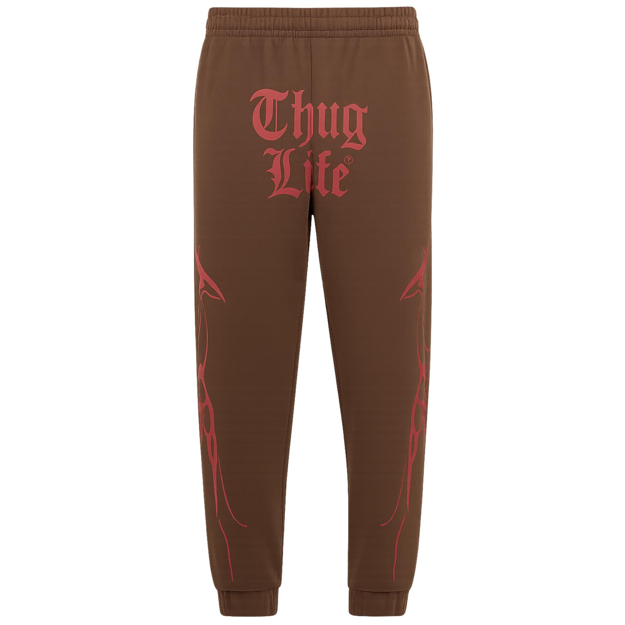 Nohavice športové Thug Life Ink Jogging - hnedé-červené, XXL