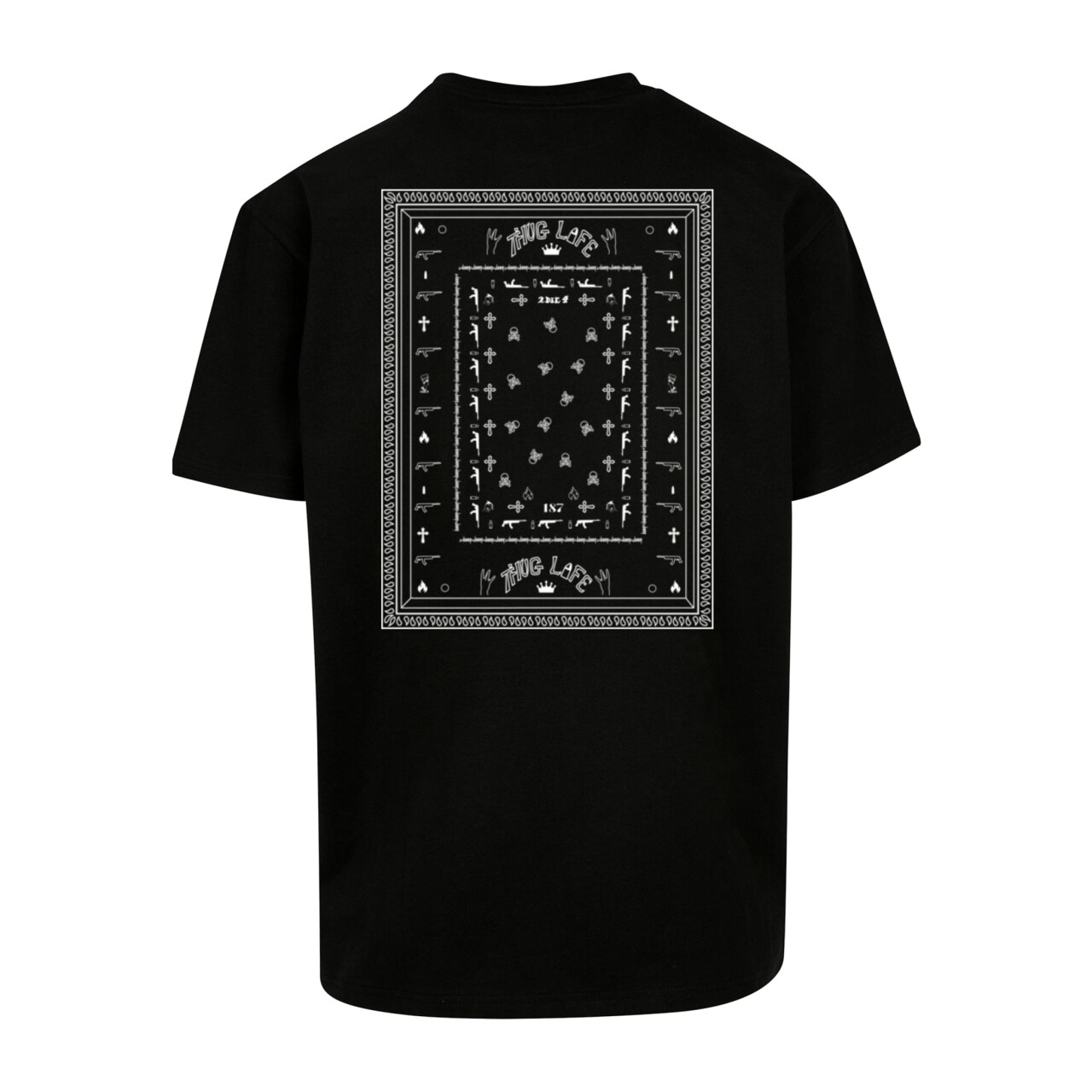 Tričko Thug Life Bandana - čierne, S