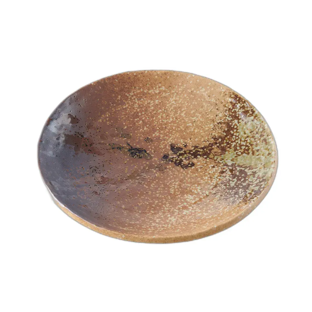 Jedálenský tanier WABI SABI 24 cm, hnedá, keramika, MIJ