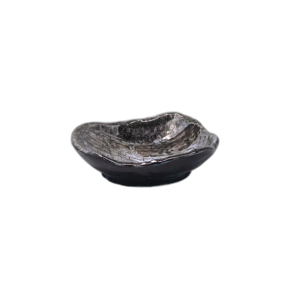 Miska na omáčku SHIRANAMI 9 cm, 60 ml, čierna, keramika, MIJ