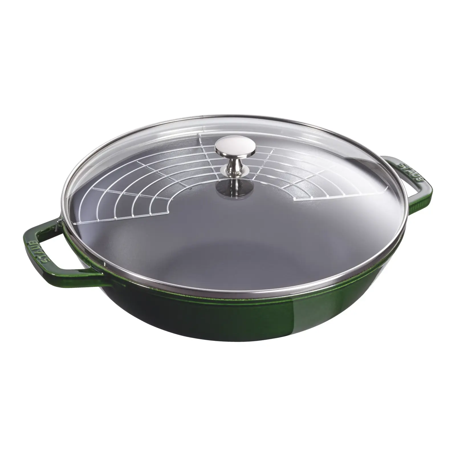 Wok 30 cm, bazalková, liatina, Staub