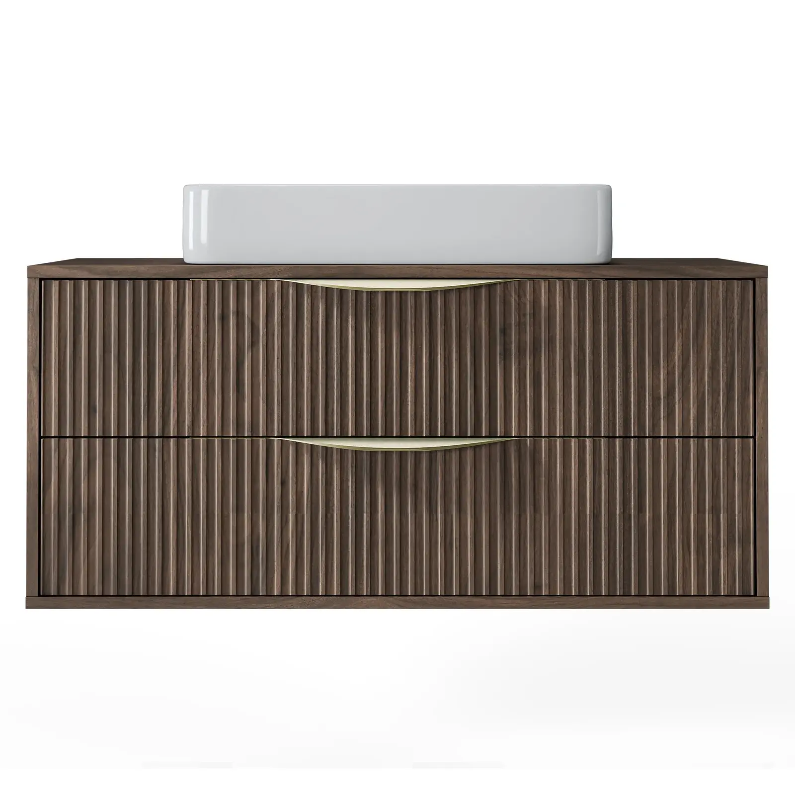 Závěsná skříňka pod umyvadlo Avila s deskou 100 cm ořech Villa