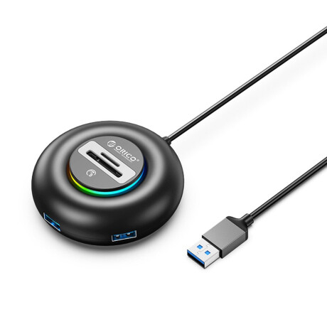 Orico YXR5-U3 HUB adaptér USB - 3x USB 3.0 / čítačka SD kariet 0.3m, čierny
