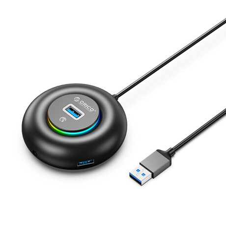 Orico YXR4-U3 HUB adaptér USB - 3x USB 3.0 / 3.5mm jack 1.8m, čierny