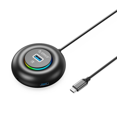 Orico YXR4-C3 HUB adaptér USB-C - 3x USB 3.0 / 3.5mm jack 0.3m, čierny