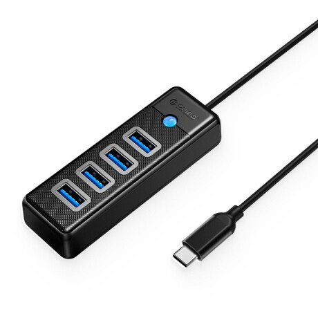 Orico PW4U-C3 HUB adaptér USB-C - 4x USB 3.0 1.8m, čierny