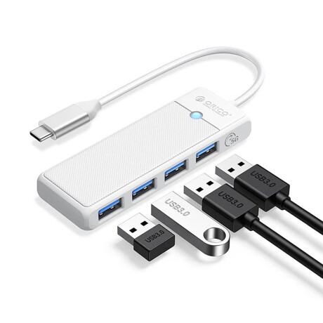 Orico PAPW4A-C3 HUB adaptér USB-C - 4x USB 3.0 0.5m, biely