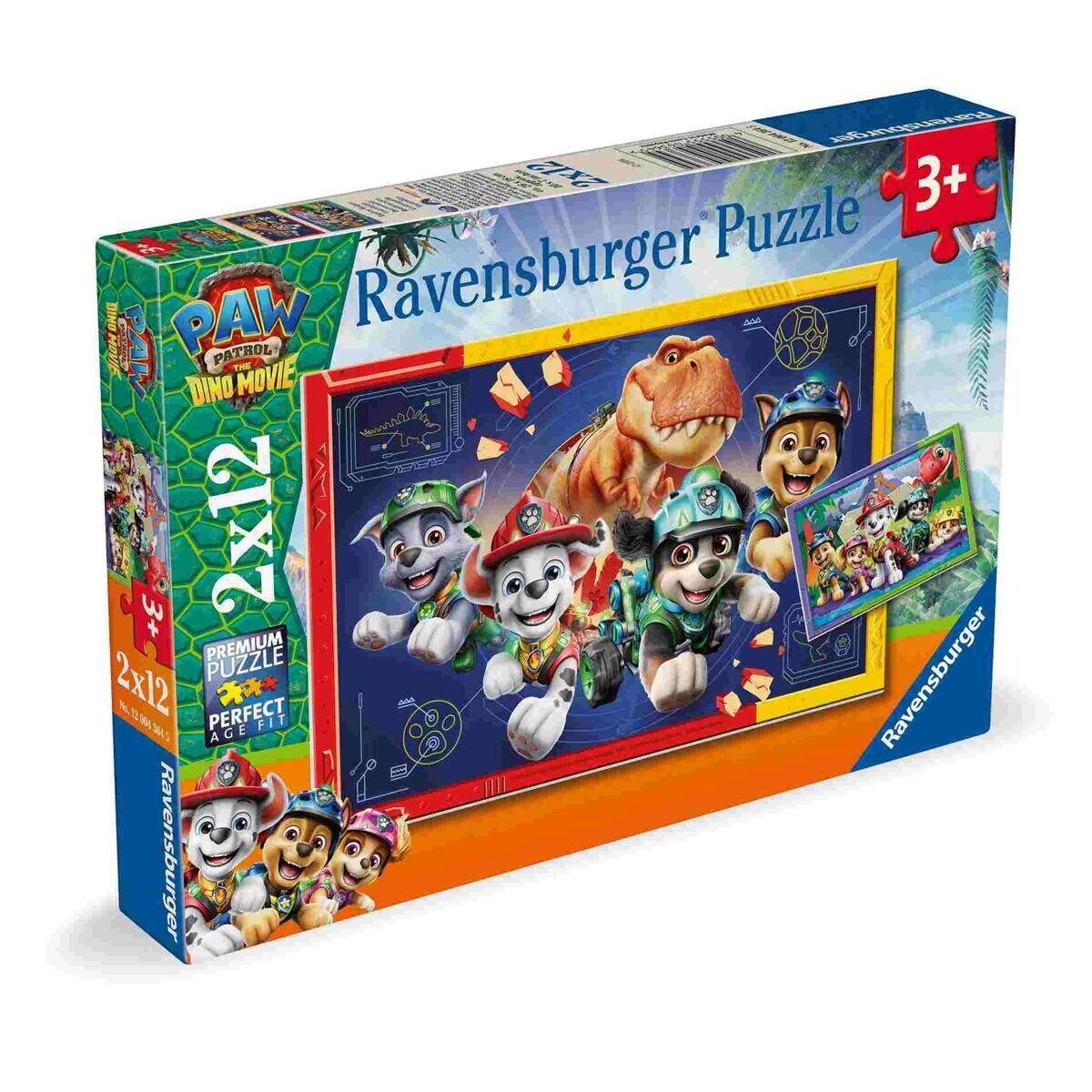 Ravensburger Tlapková patrola: Dinosaurie film Puzzle 2x12 dielikov