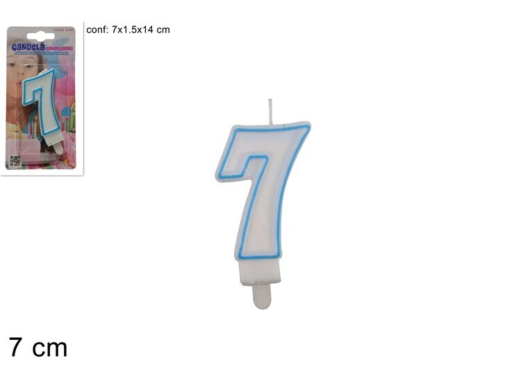 MAKRO - Sviečka tortová 7 modrá