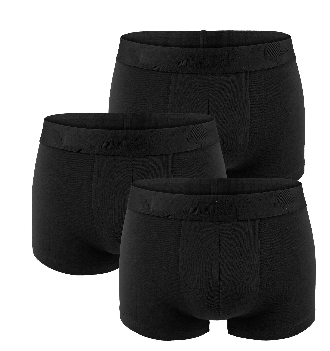 DIESEL - boxerky 3PACK cotton stretch black premium - limitovaná fashion edícia