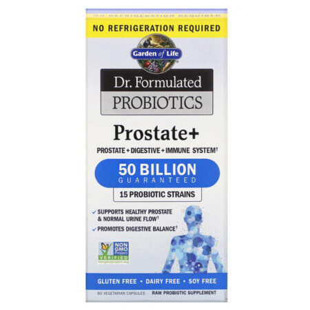Dr.FORMULATED Probiotiká prostata 50 miliárd CFU 15 kmeňov 60 kapsúl