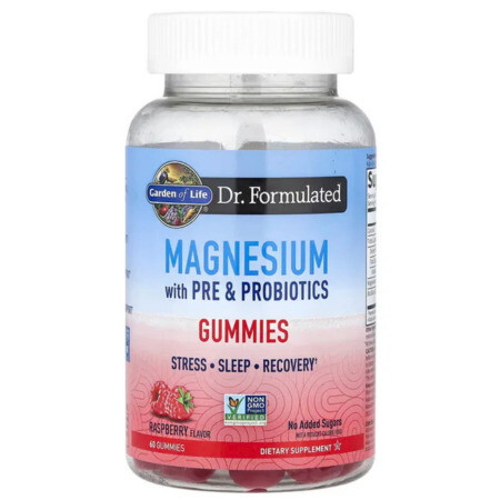 Dr.FORMULATED Magnesium with pre and probiotics raspberry 60 kapsúl