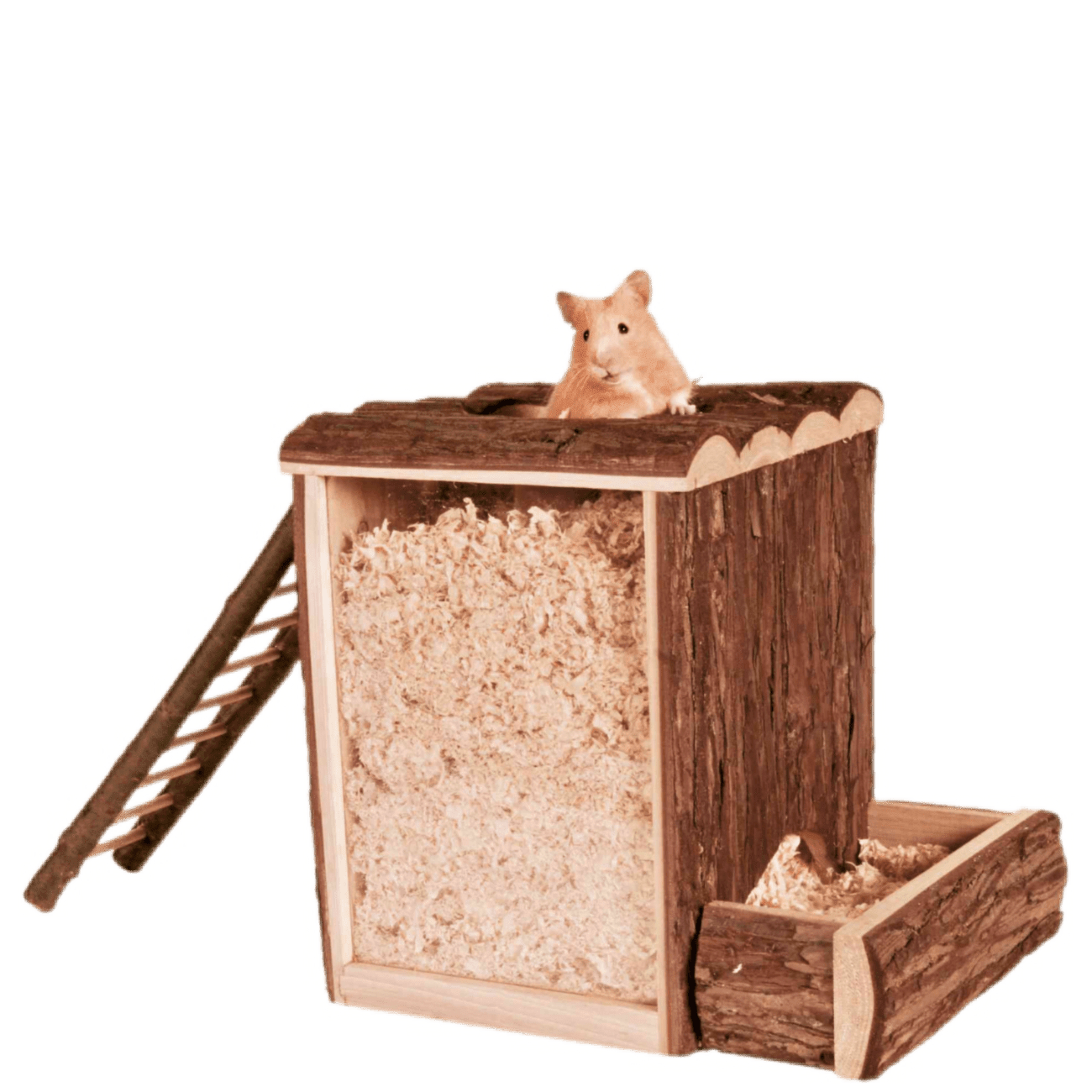 Domček a hracia veža s rebríkom Trixie Natural Living 25×24×20 cm