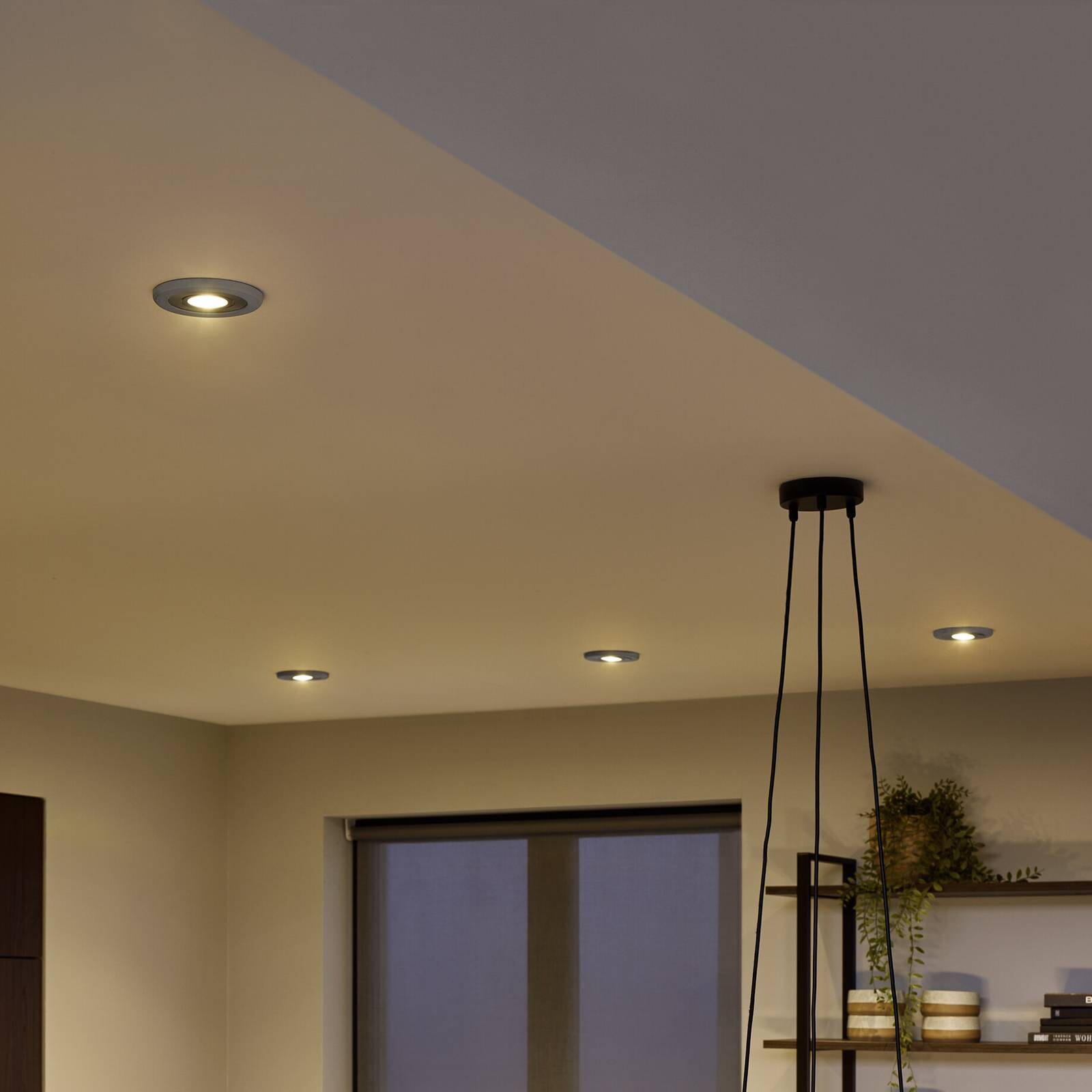 OSRAM zapustený bodový svietidlo, svetlý betón/nikel, Ø 12 cm, GU10-LED