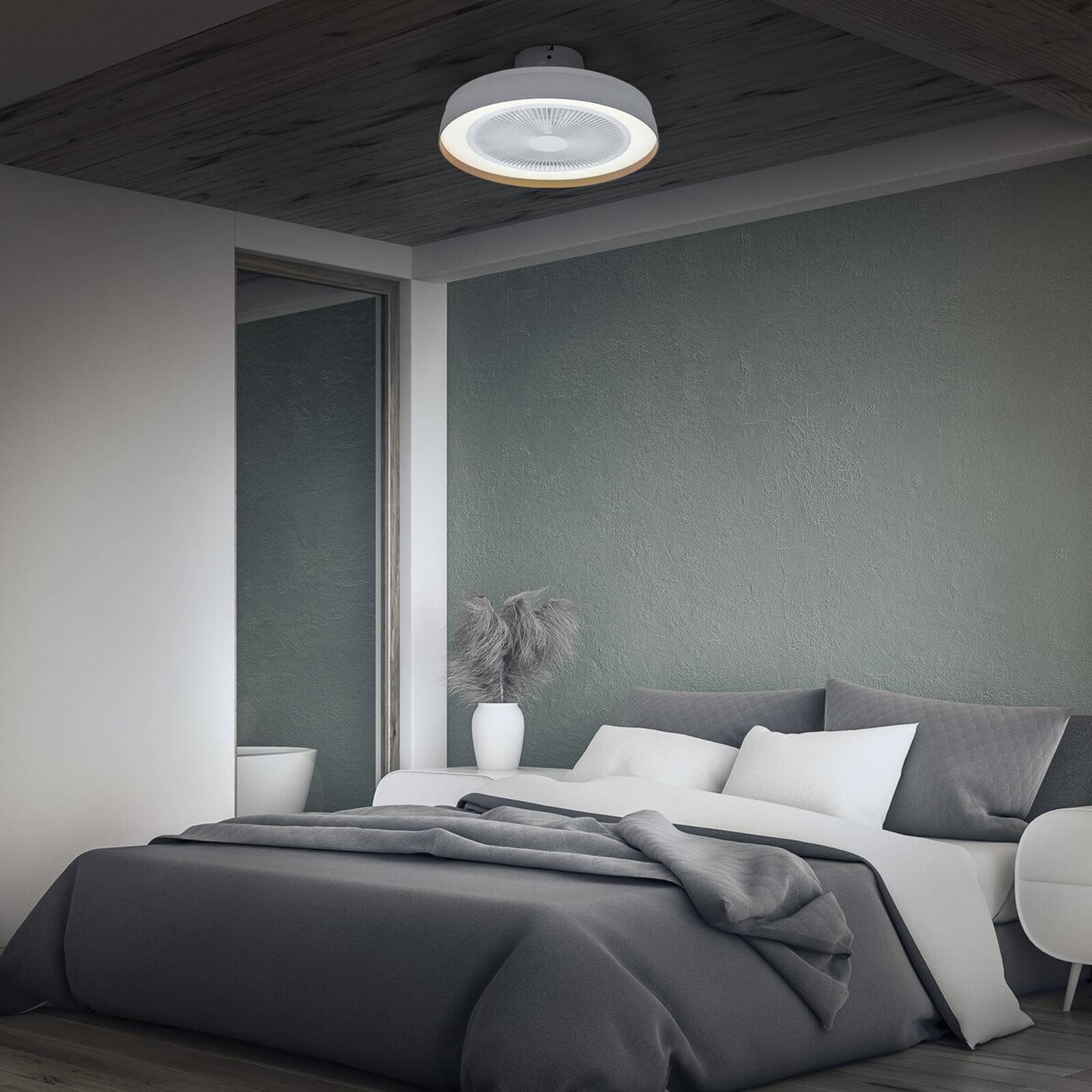 Stropný ventilátor OSRAM LED ENCAPSULATE, Ø 48 cm, biely, CCT