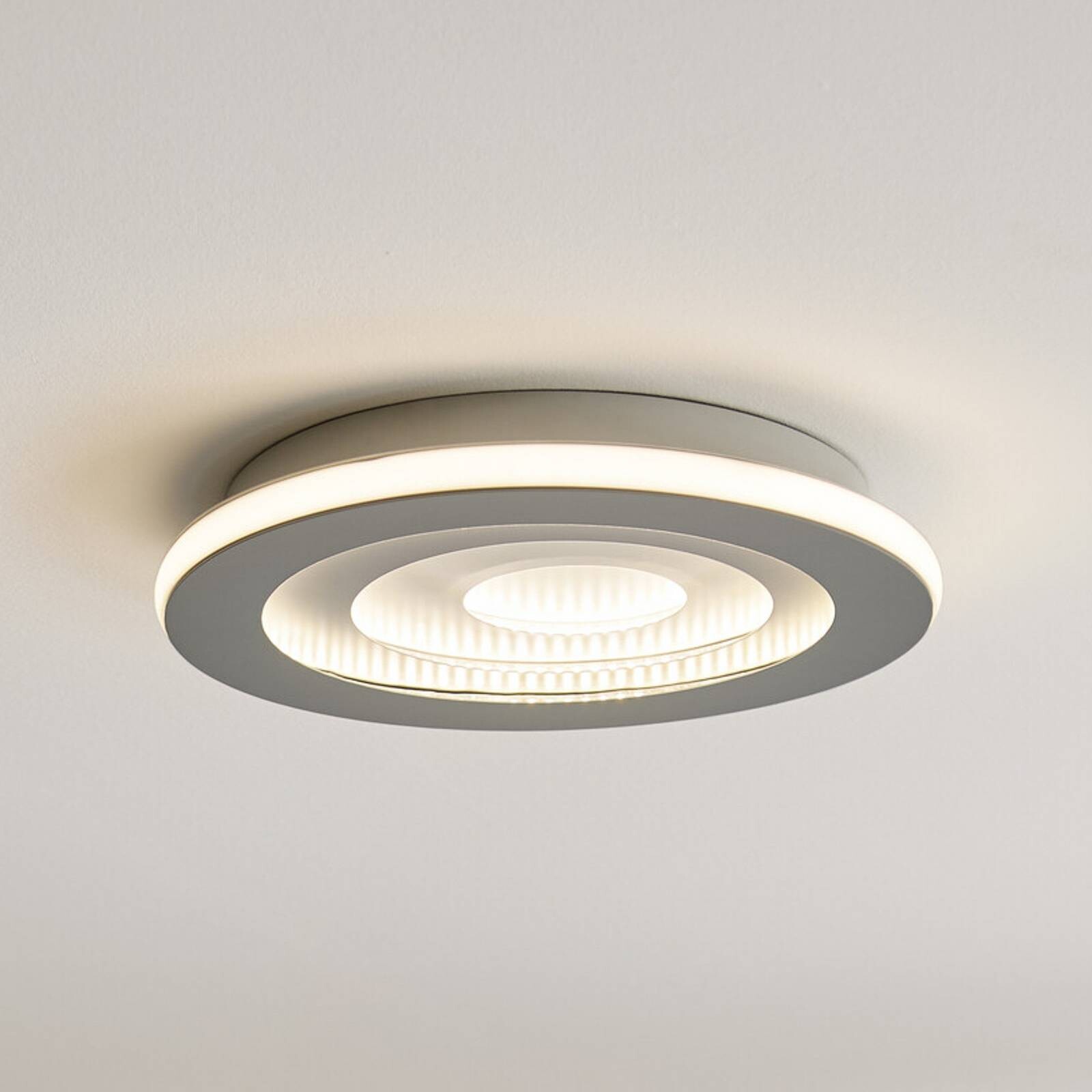 Stropné LED svetlo OSRAM ORBIS SPIRAL, Ø 51 cm, šedé, clickdim